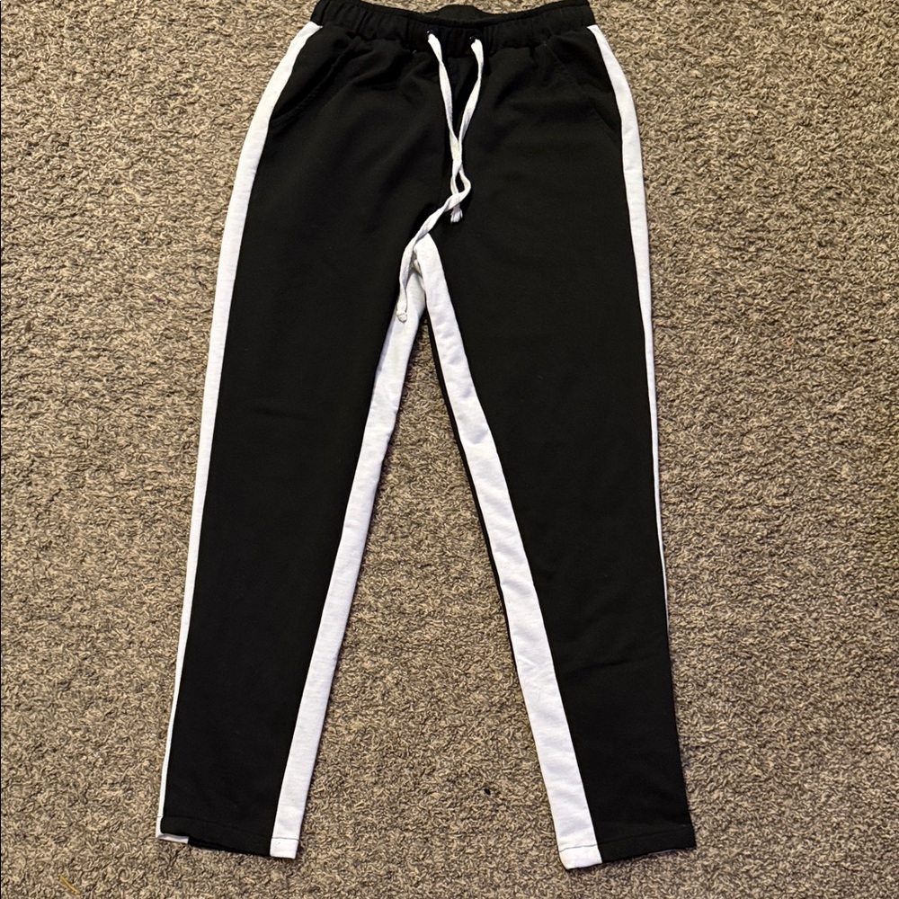 SHEIN Black and White Joggers
